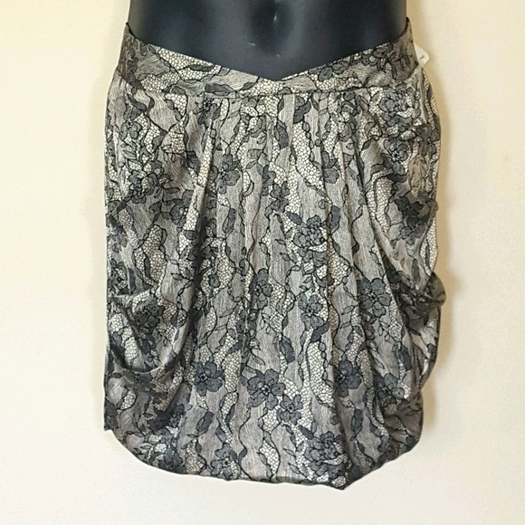 Forever 21 Skirt Nude/Black Lace Print Medium - Picture 1 of 5